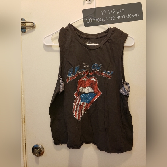 the Rolling Stones Tops - Black Rolling Stones Tank Top